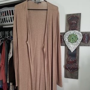 Tan duster sweater